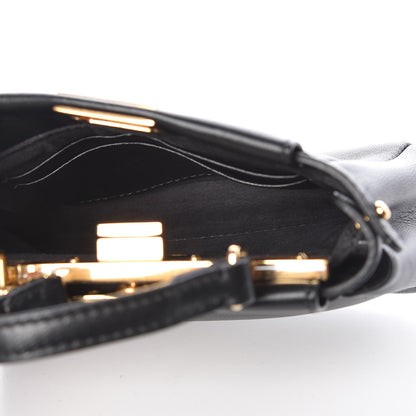 Fendi Nappa Micro Peekaboo Iconic Satchel Black 5 of 10