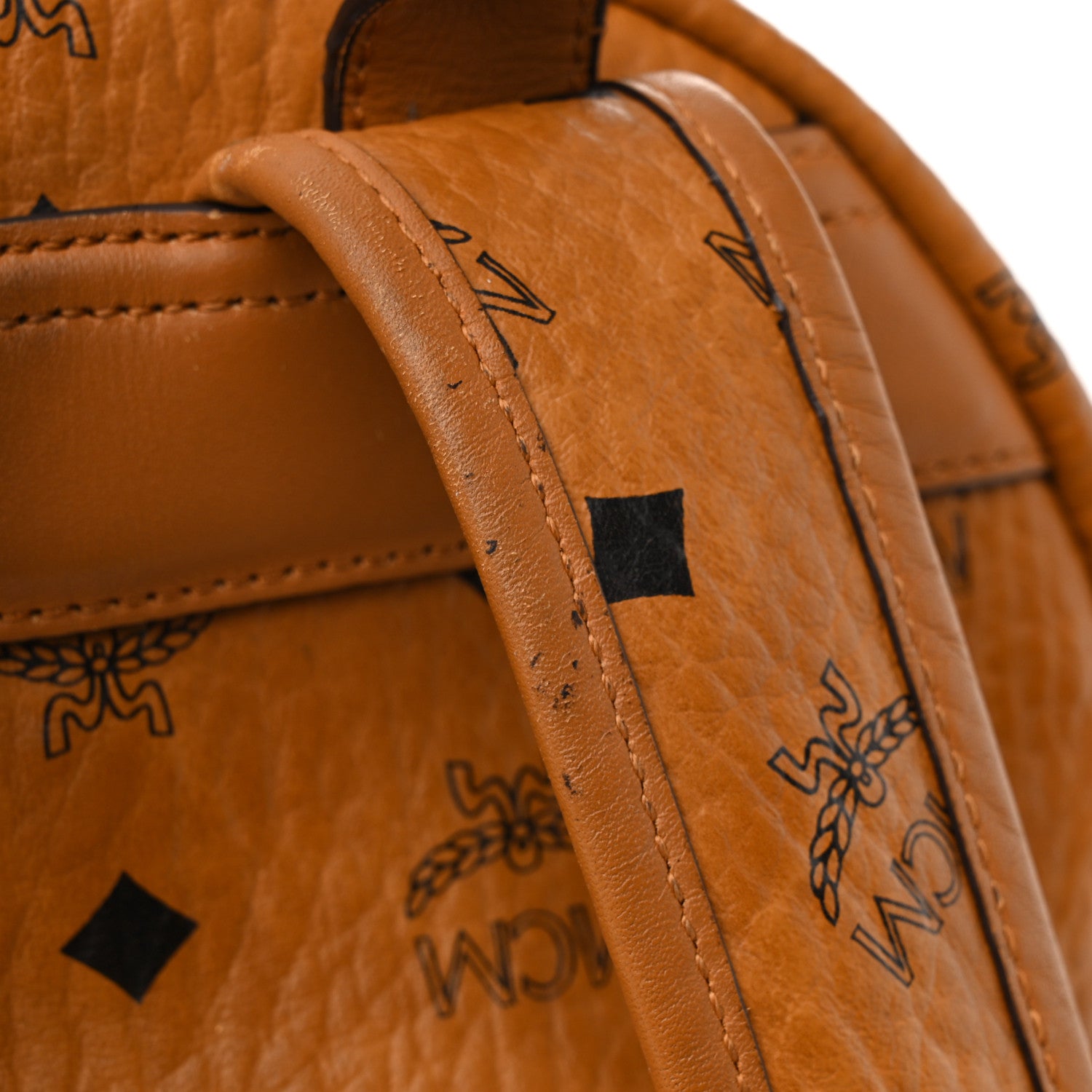 MCM X SAMBYPEN Visetos Small Stark Backpack Cognac 1320419