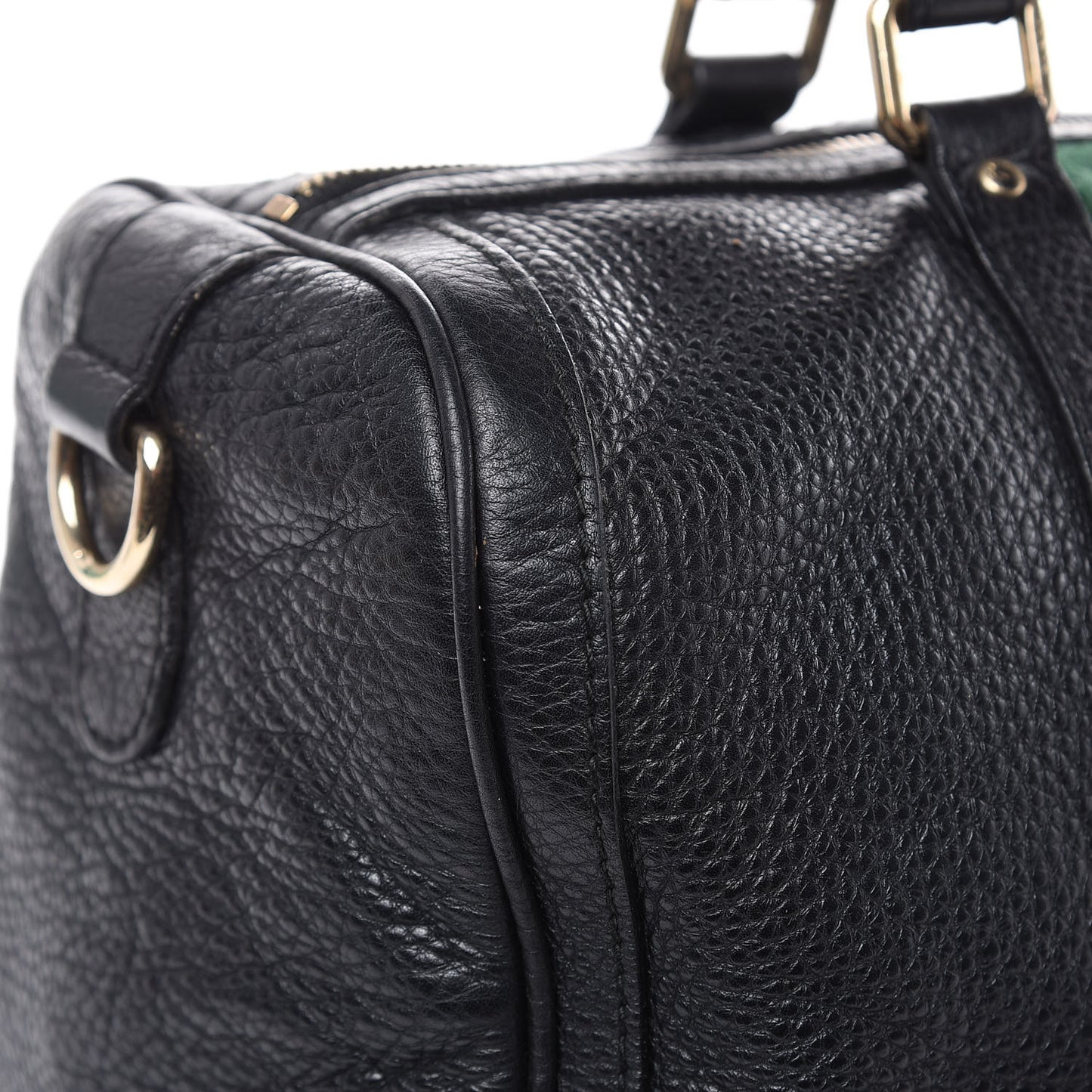 Calfskin Vintage Web Medium Boston Black