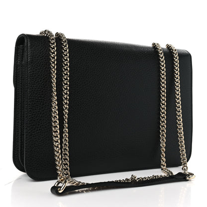 Gucci Dollar Calfskin Interlocking G Shoulder Bag Black 3 of 9