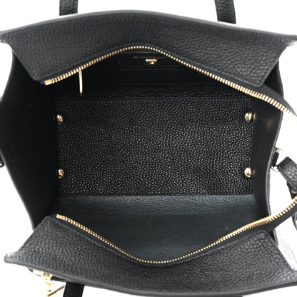 Salvatore Ferragamo Hammered Calfskin Double Handle Small Amy Tote Black 5 of 10