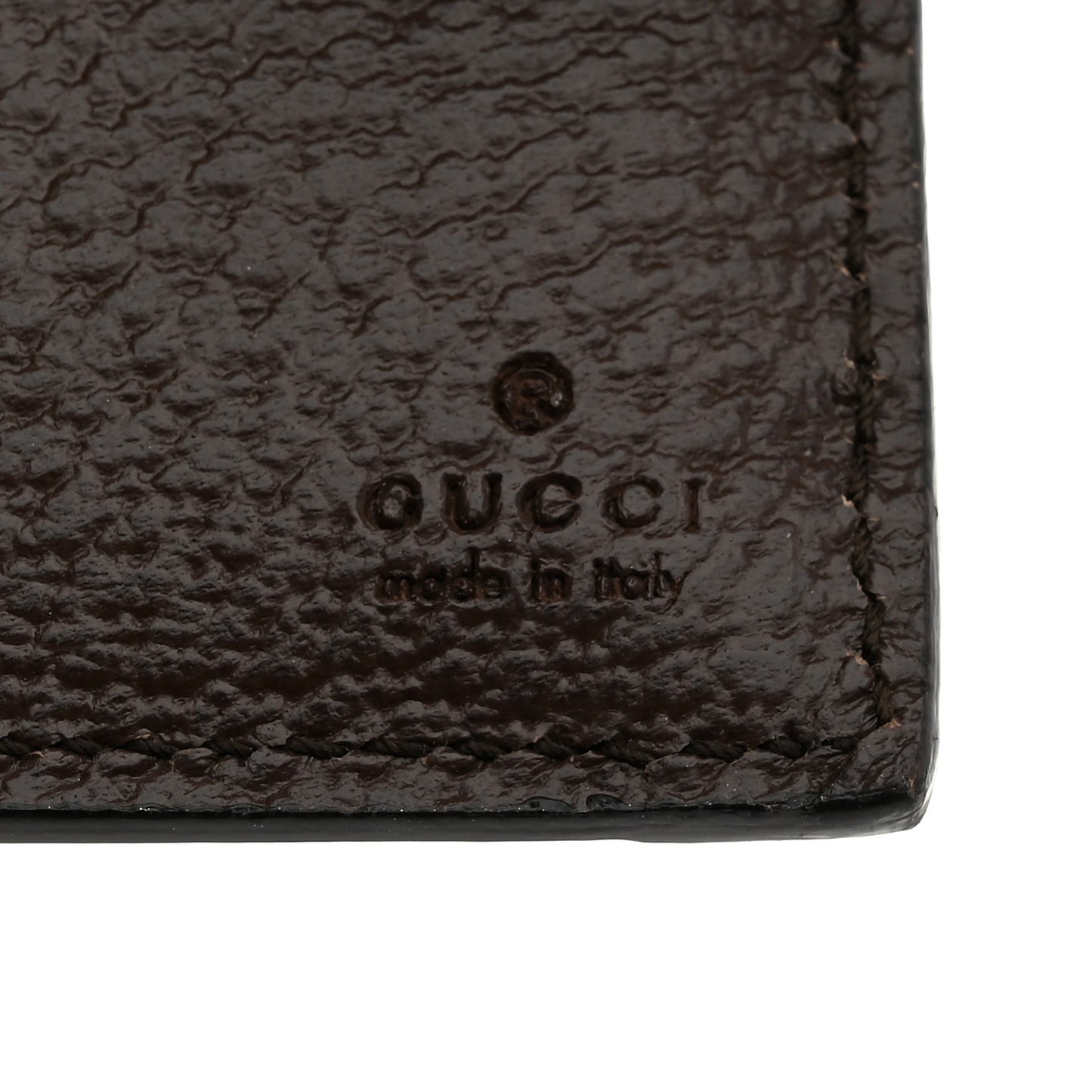 GG Supreme Monogram Textured Dollar Calfskin Web Ophidia Overlay Zip Around Card Case Wallet Beige Ebony New Acero