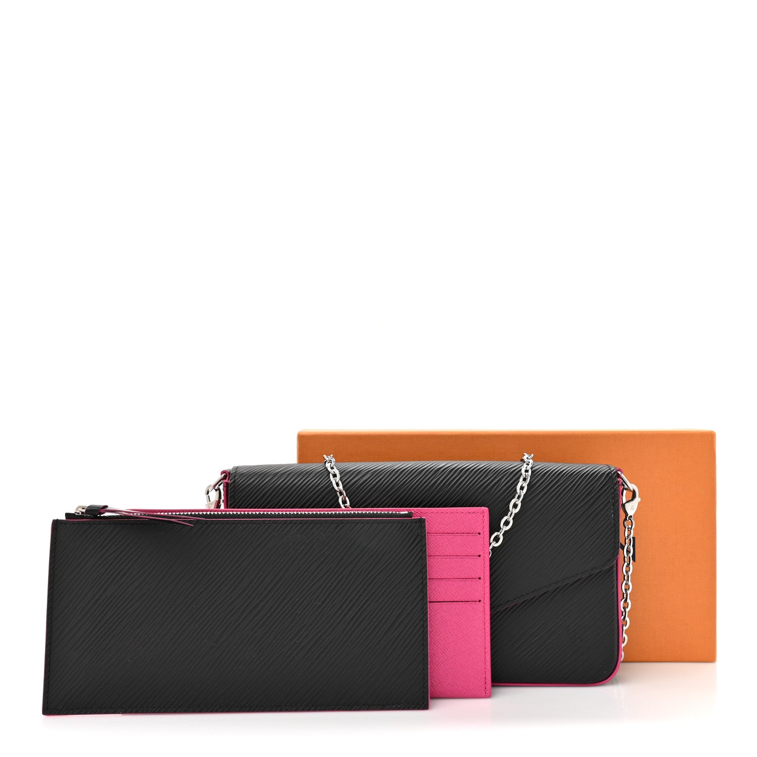 Louis Vuitton Epi Pochette Felicie Black Hot Pink 25 of 25