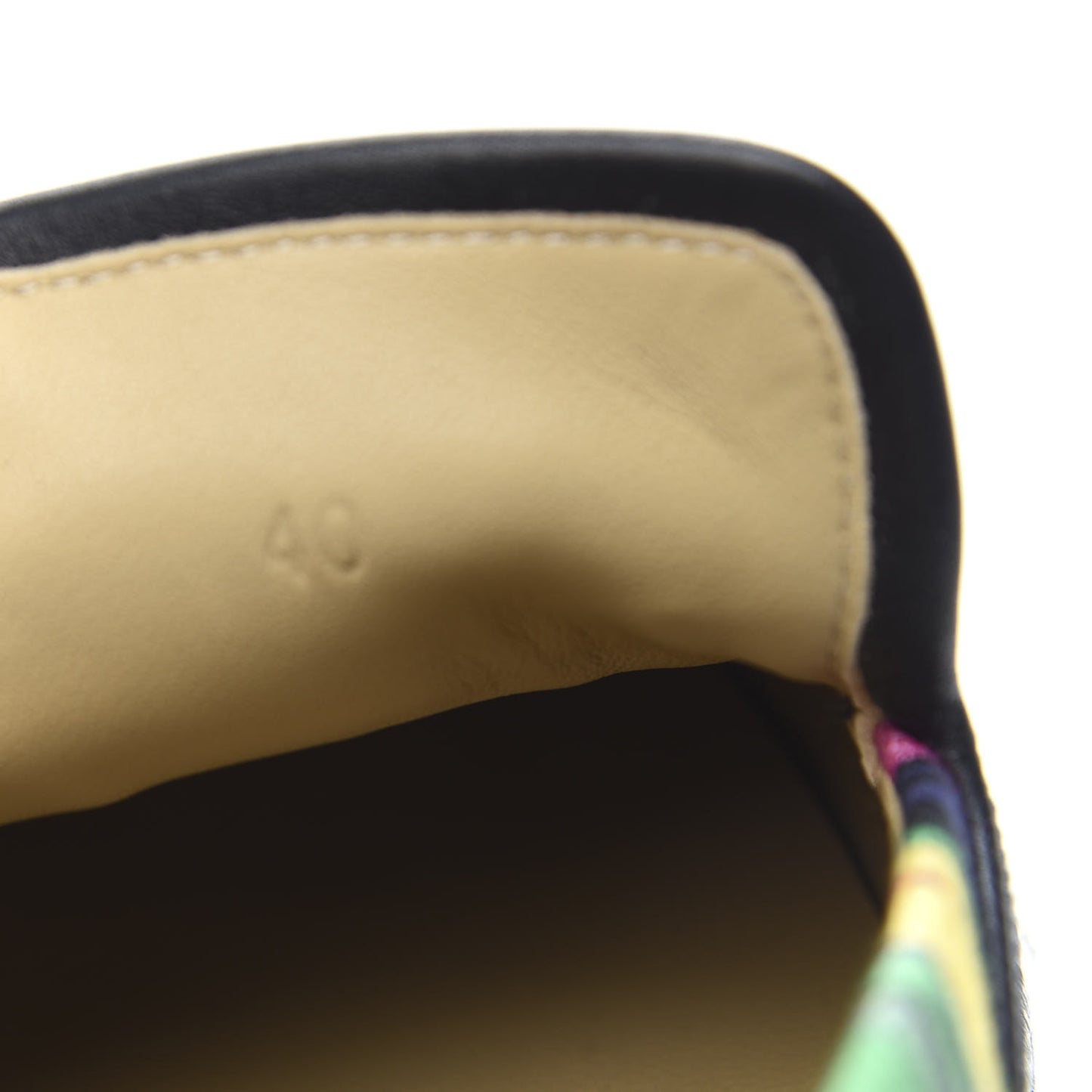 Cotton Canvas Tropical Modernisme Slip On Sneakers 40 Black Multicolor