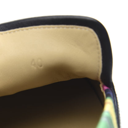 Hermes Cotton Canvas Tropical Modernisme Slip On Sneakers 40 Black Multicolor 8 of 8