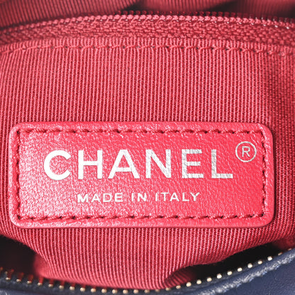 Chanel Aged Calfskin Quilted Small Gabrielle Hobo Navy Black 6 of 10