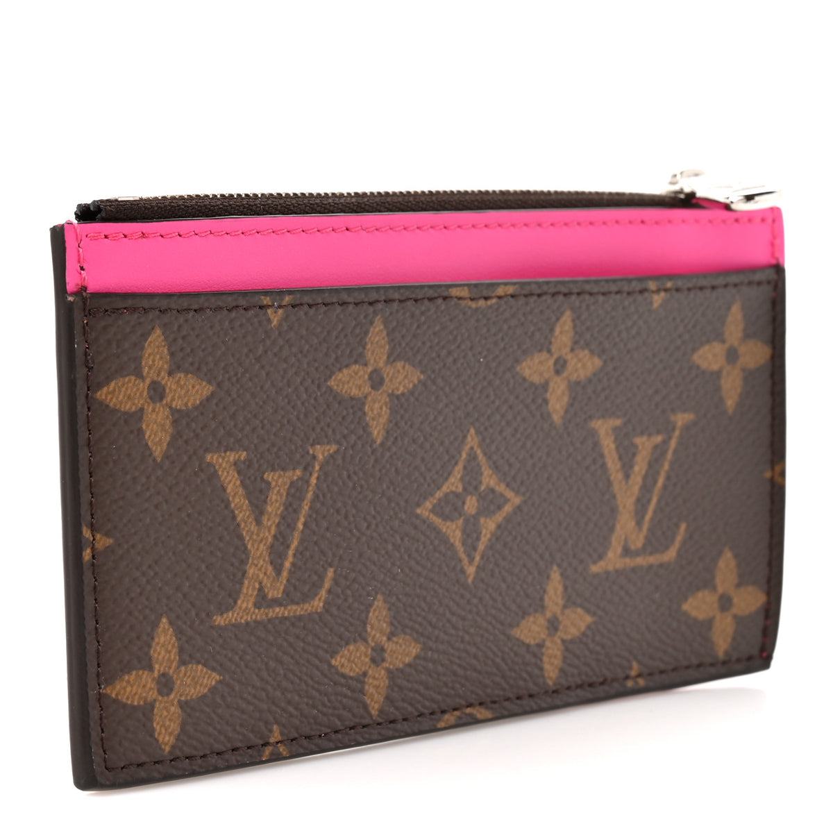 Monogram Calfskin Coin Card Holder Rose