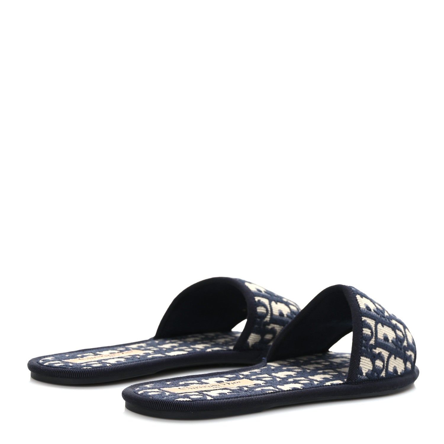 Christian Dior Velvet Oblique Chez Moi Sandal 37.5 Deep Blue 4 of 8
