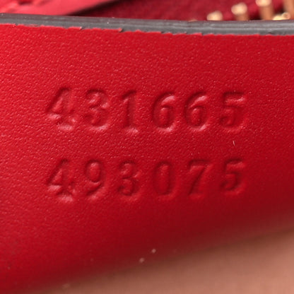 Gucci Calfskin Medium Sylvie Top Handle Bag Hibiscus Red 7 of 14