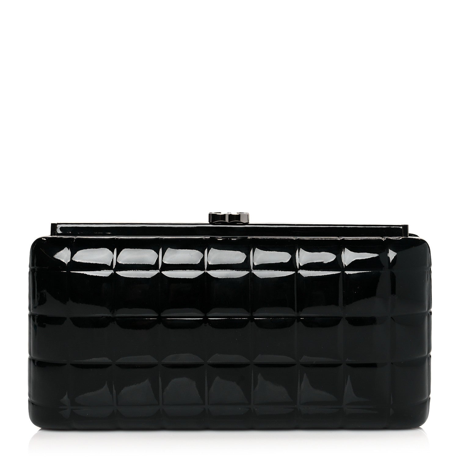 Chanel Patent Frame Chocolate Bar Clutch Black 1 of 9