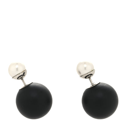 Christian Dior Mise En Dior Tribal Earrings Matte Black Pearl 1 of 4