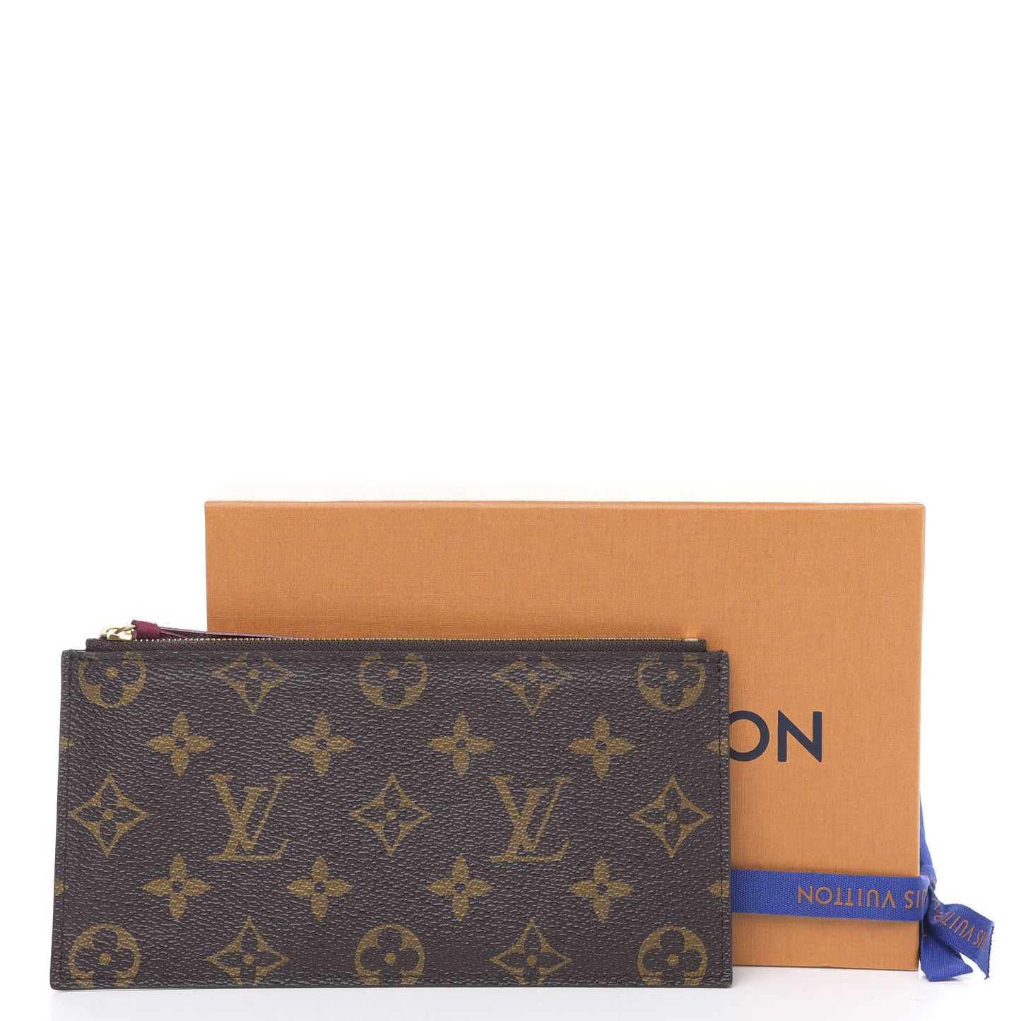 Monogram Felicie Chain Wallet Zippered Insert Fuchsia