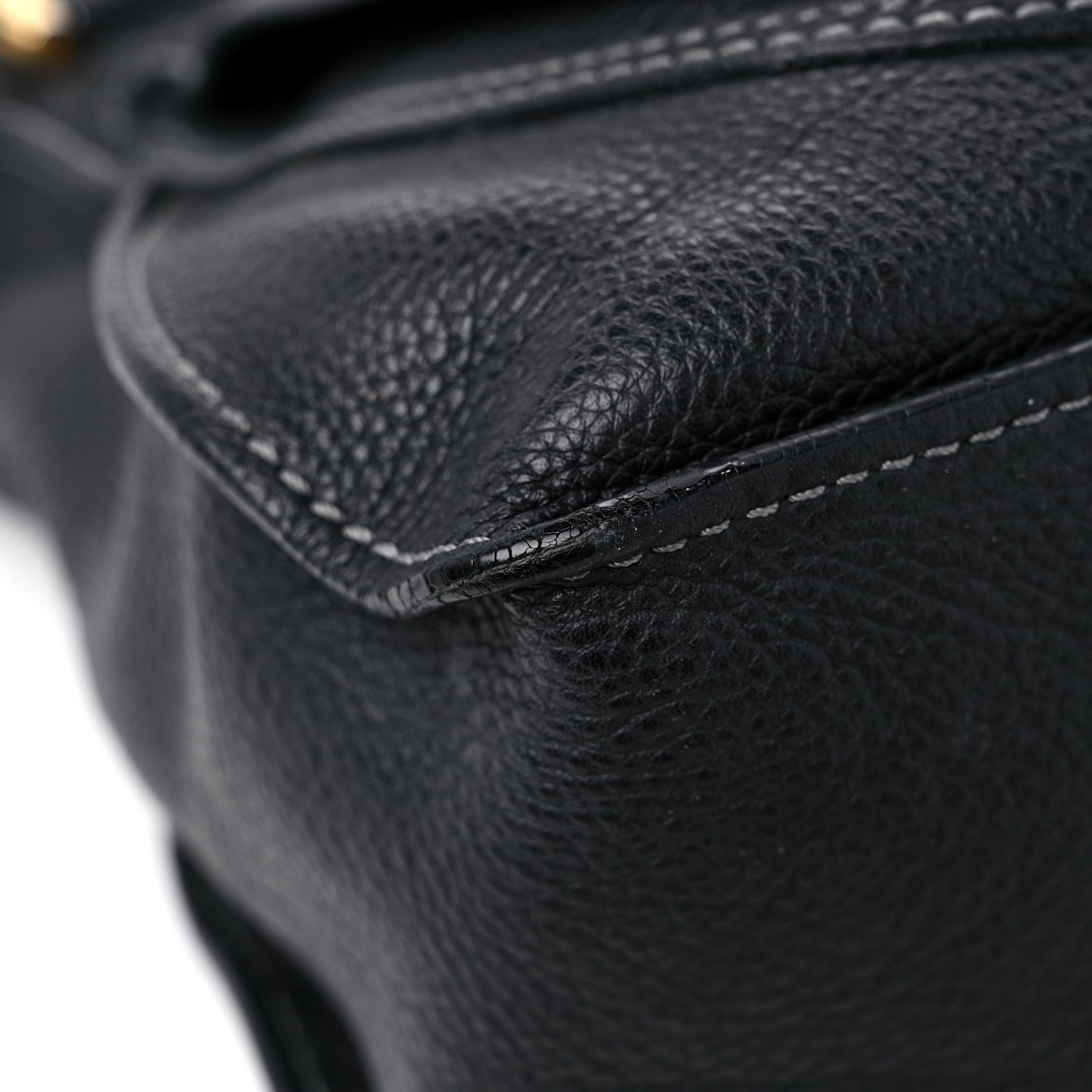 Calfskin Small Marcie Satchel Black