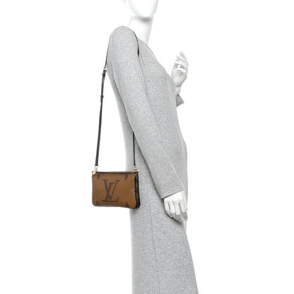 Louis Vuitton Reverse Monogram Giant Double Zip Pochette 2 of 11