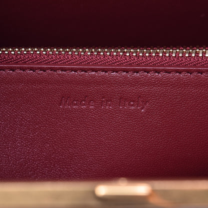 Celine Box Calfskin Medium Clasp Bag Burgundy 6 of 9