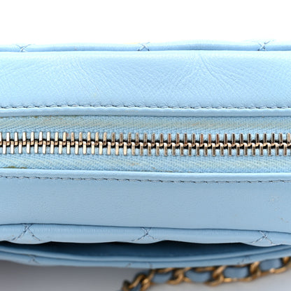 Chanel Lambskin Quilted CC Pearl Crush Camera Case Light Blue 11 of 11