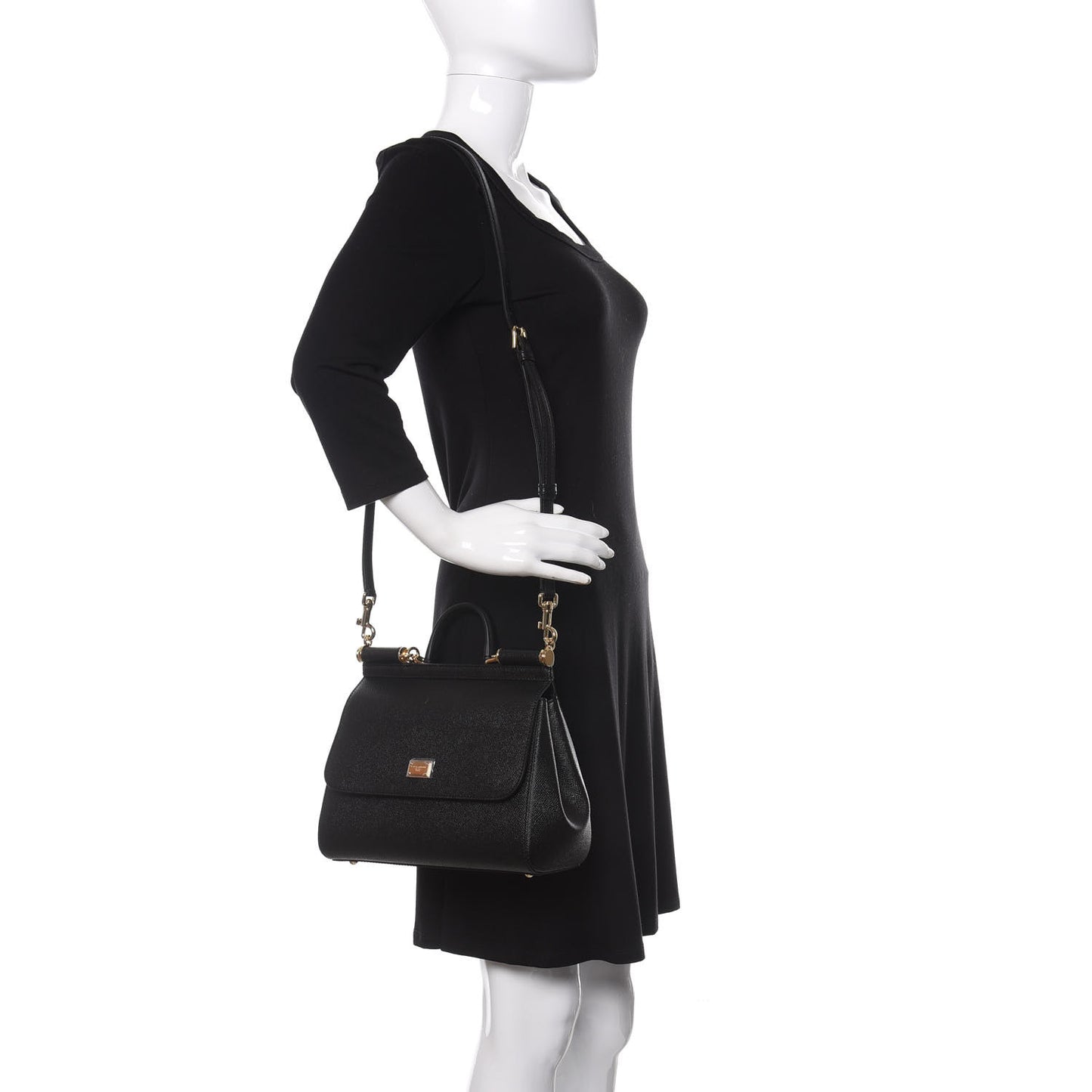 Dauphine Medium Miss Sicily Satchel Black