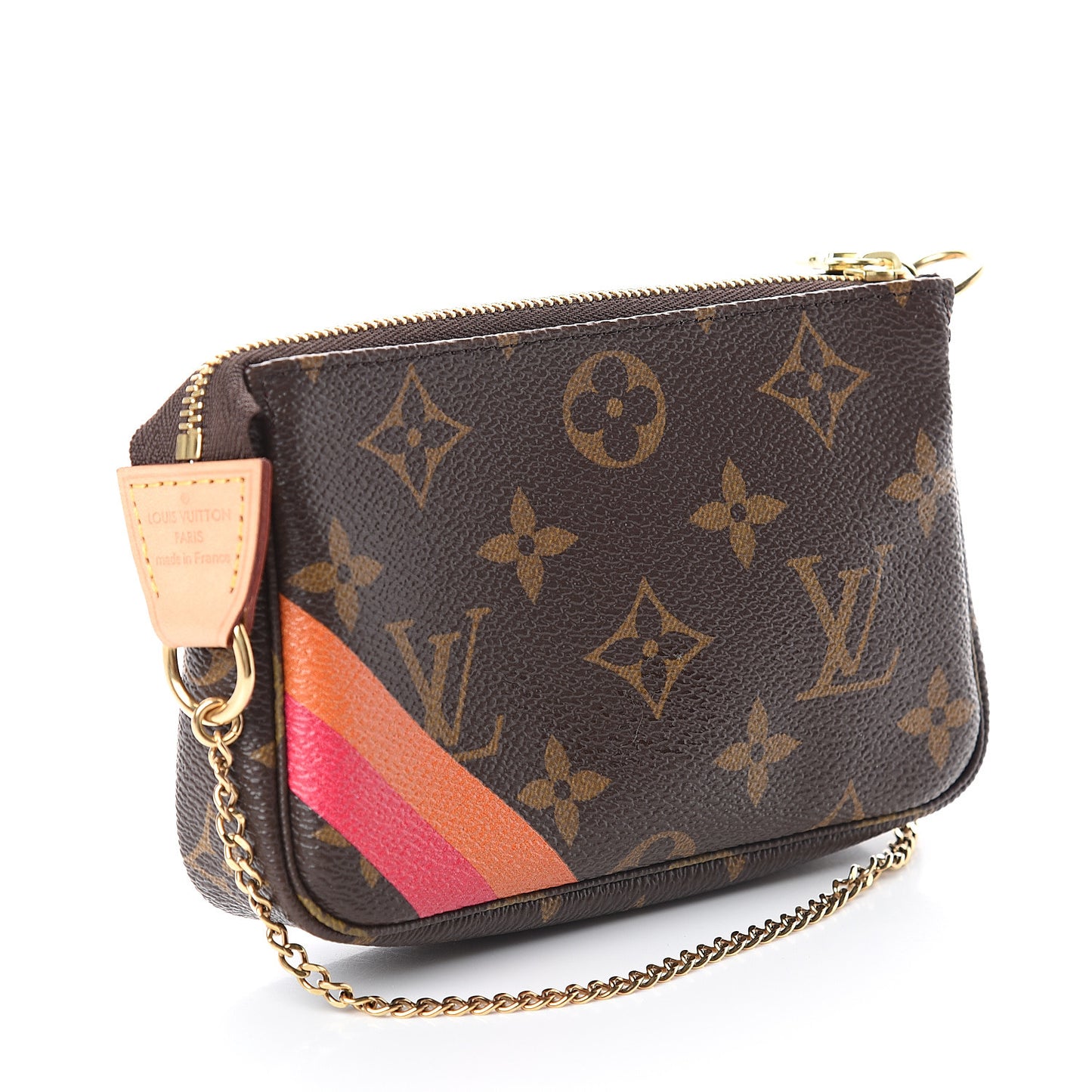 Monogram My LV Heritage Mini Pochette Accessories Fuchsia Orange