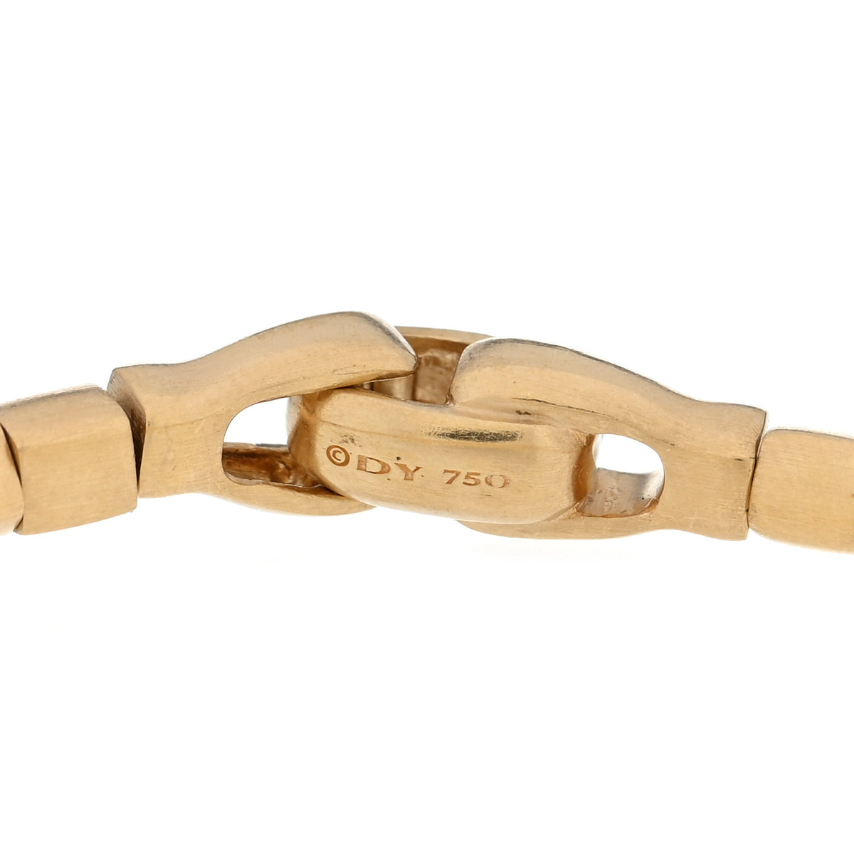 David Yurman 18K Yellow Gold 4mm Square Bead Bracelet 3 of 3