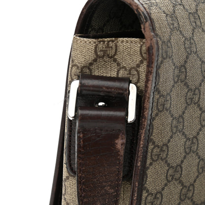 Gucci GG Plus Monogram Web Large Flap Messenger Beige Dark Brown 10 of 10