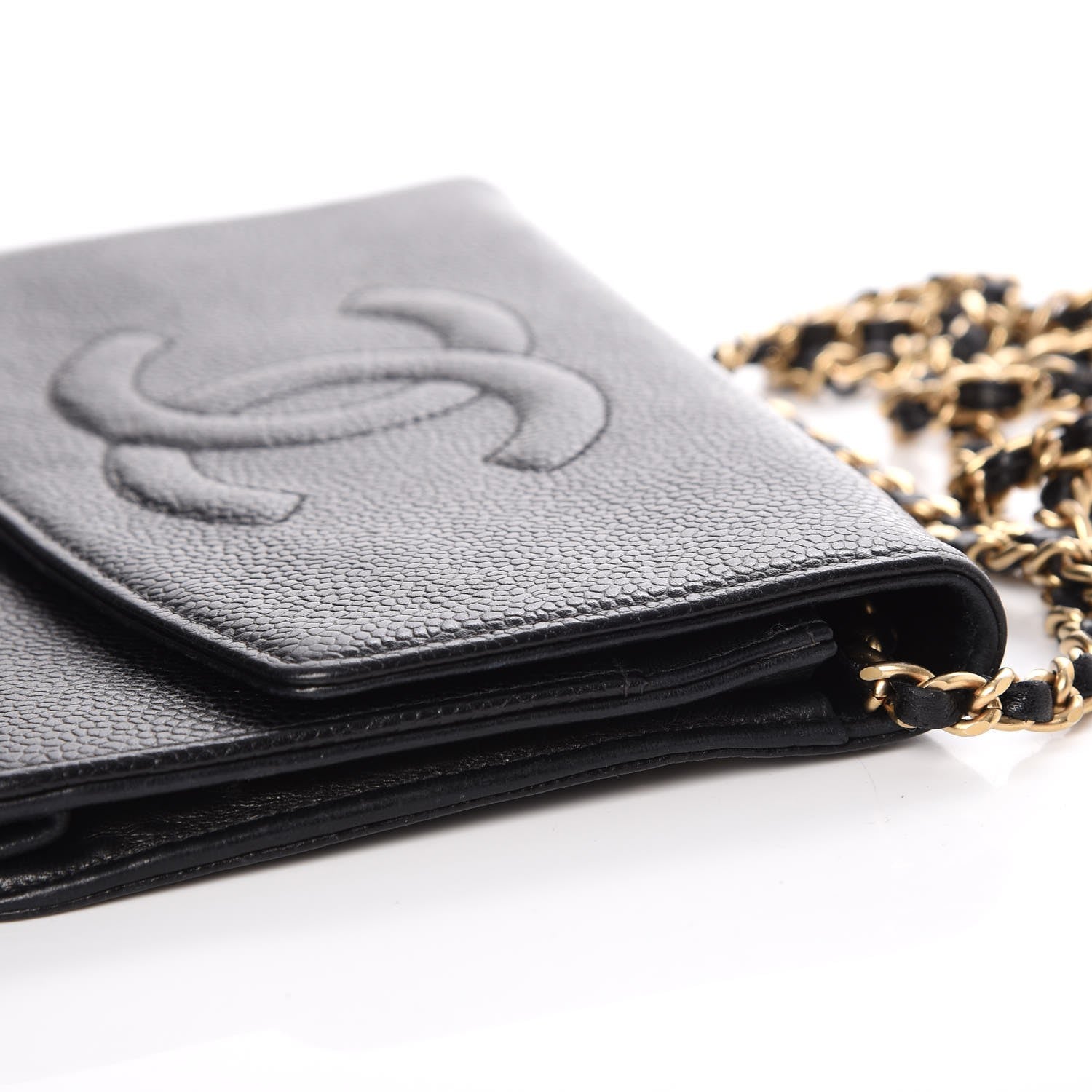 Chanel Caviar Timeless CC Wallet On Chain WOC Black 16 of 17