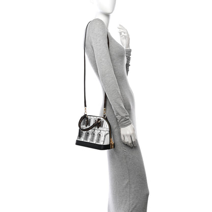 Louis Vuitton X FORNASETTI Calfskin Architettura Alma BB Black White 2 of 10