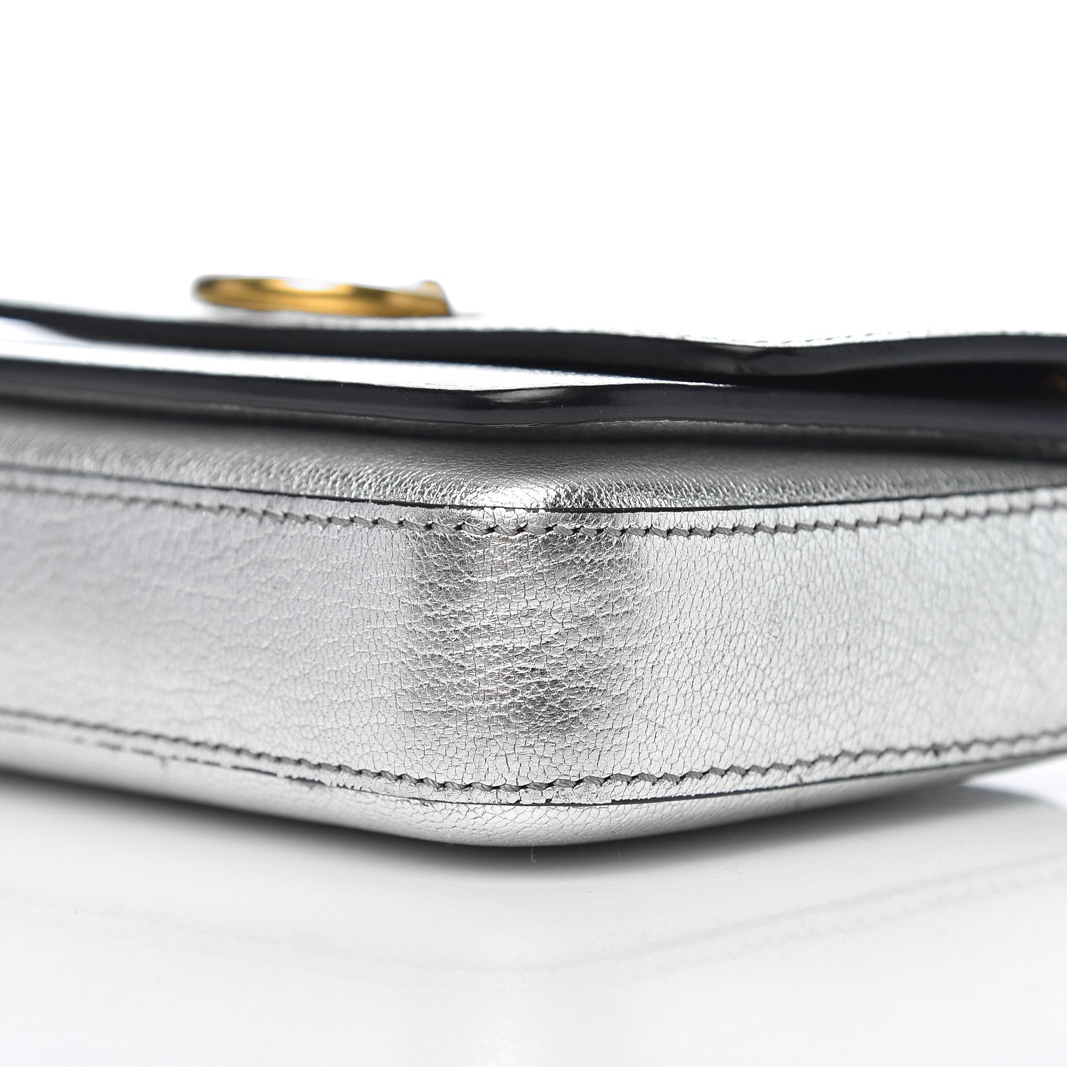 Burberry Metallic Hayes Goatskin D-Ring Mini Bag Silver 12 of 12