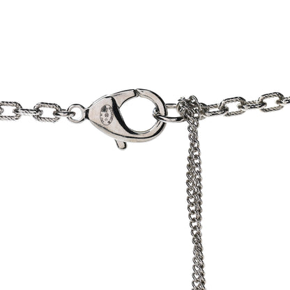Chanel Pearl Baguette Crystal CC Long Necklace Silver 5 of 5