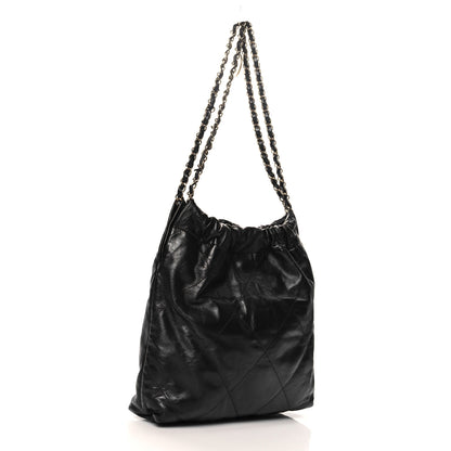 Chanel Shiny Calfskin Quilted Small Chanel 22 Black 4 of 12
