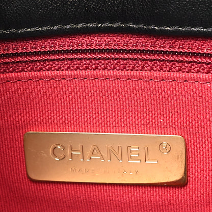 Chanel Lambskin Quilted Chanel 19 East West Shopping Bag Black 6 of 10
