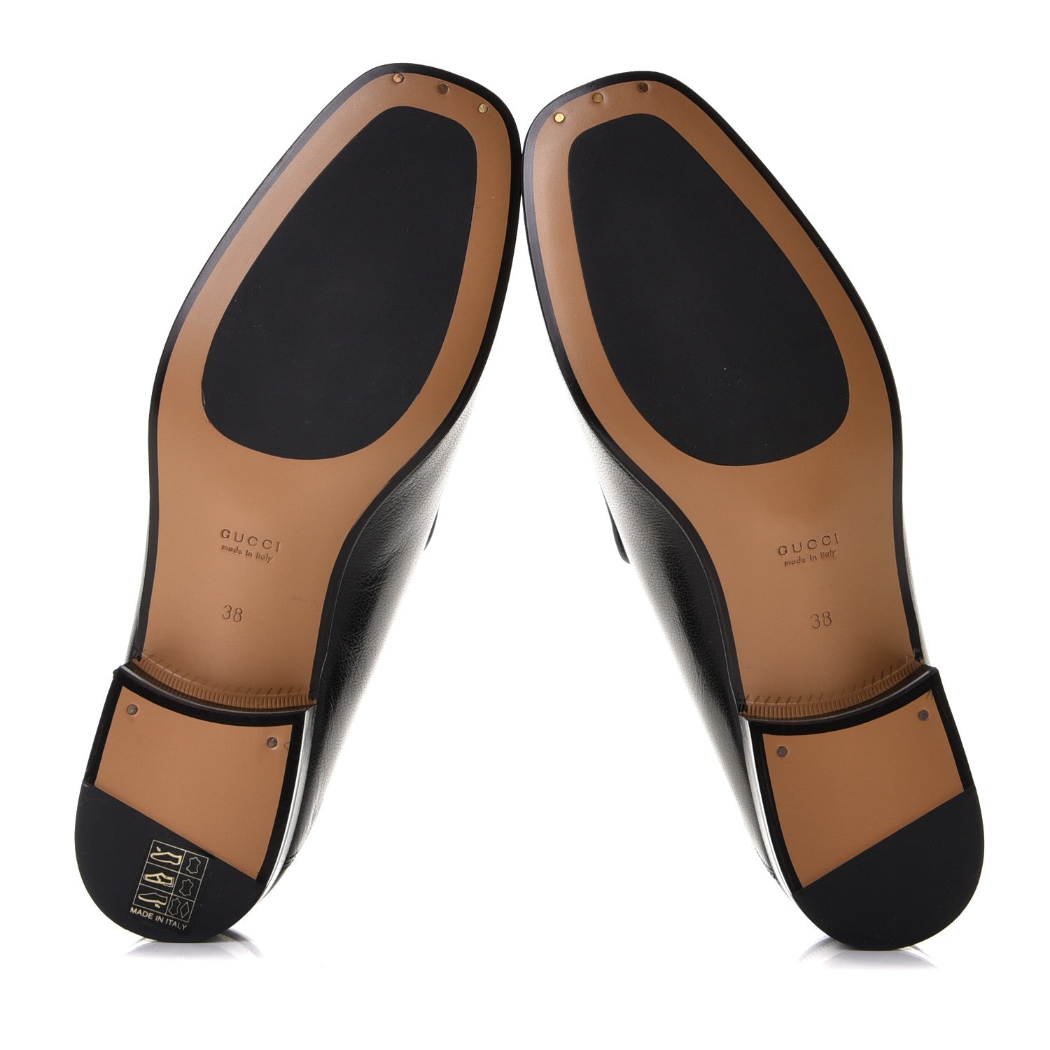 Gucci Goatskin Womens Horsebit Mid-Heel Loafers 38 Black 7 of 9