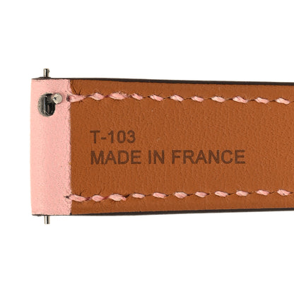 Hermes Swift Heure H Hour Watch Strap Rose Sakura 4 of 6