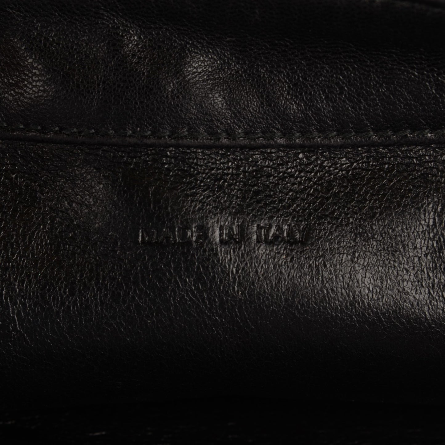 Lambskin Contrast Stitch Medium Single Flap Black