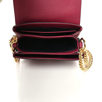 Alexander McQueen Calfskin Small Twin Skull Chain Crossbody Burgundy 7 of 8