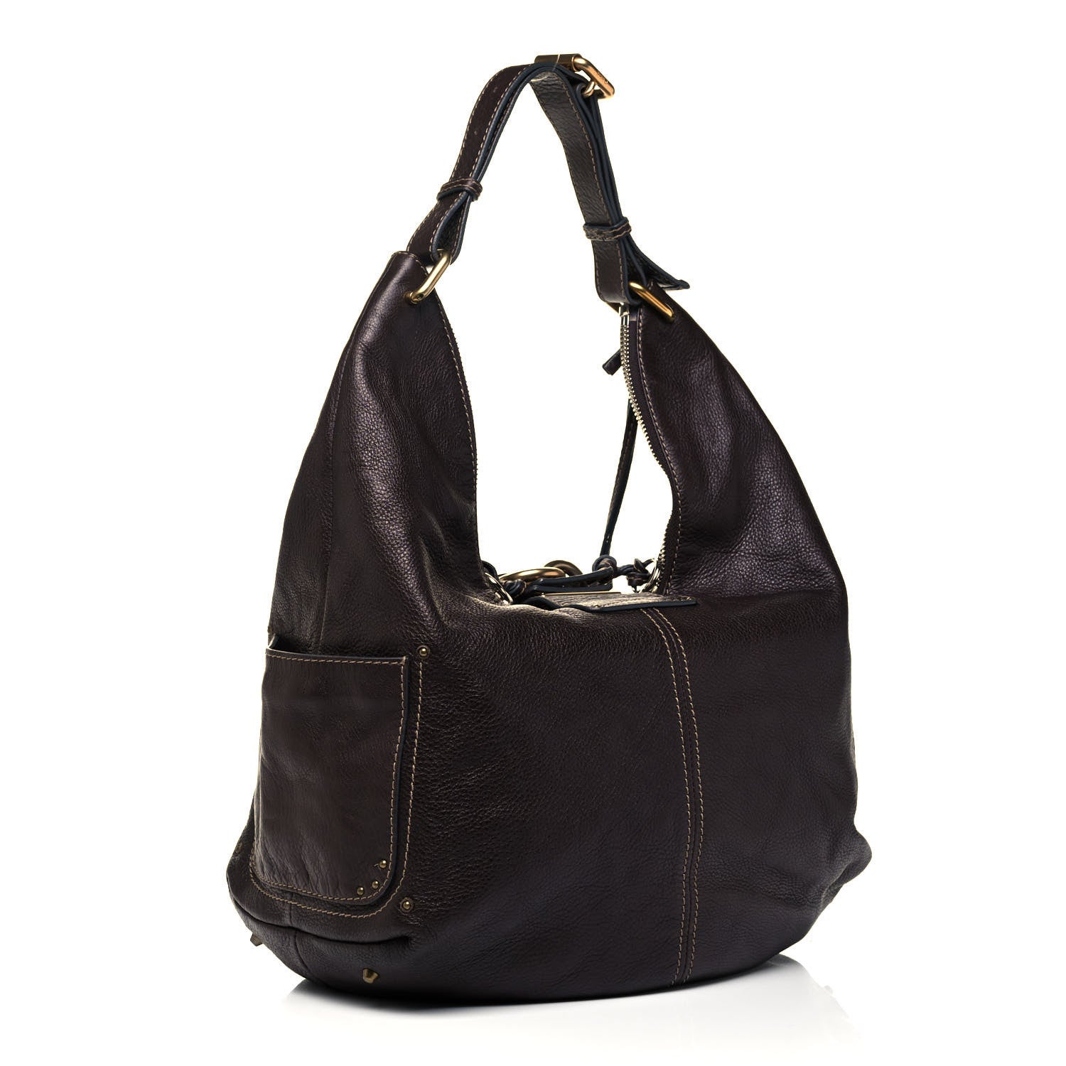 Chloe Calfskin Paddington Hobo Dark Brown 2 of 8