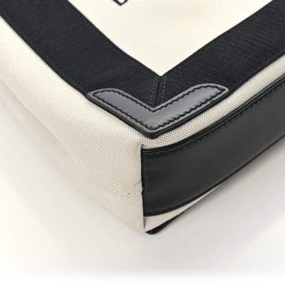 Balenciaga Cotton Canvas Satin Calfskin XS White Black 10 of 13