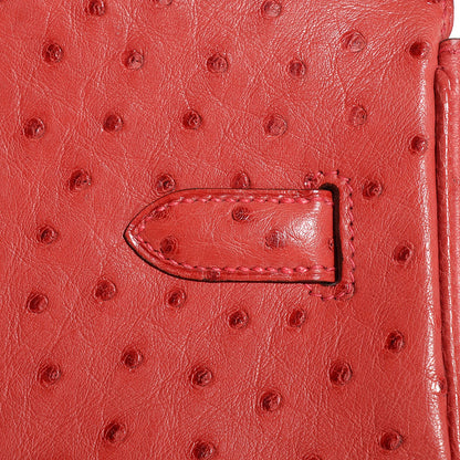 Hermes Ostrich Birkin 35 Rouge Vif 16 of 27