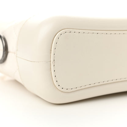 Chanel Aged Calfskin Quilted Small Gabrielle Hobo White 9 of 10