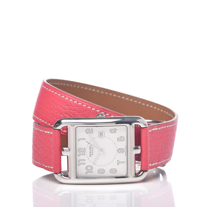 Hermes Stainless Steel Chevre Mysore 29mm Cape Cod Double Tour Quartz Watch Bougainvillier 3 of 9