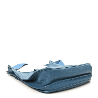 Hermes Taurillon Clemence Evelyne III GM Bleu Izmir 4 of 10