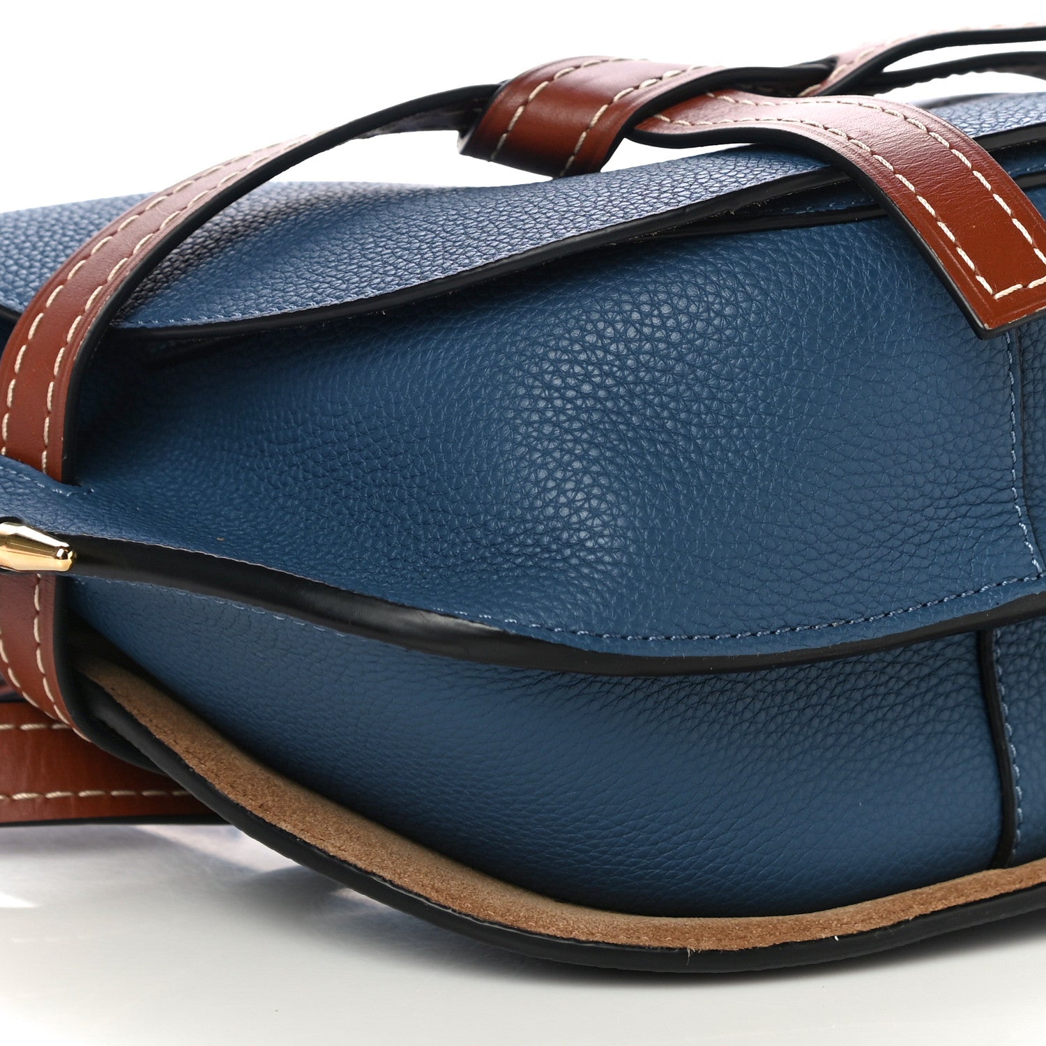 Loewe Grained Calfskin Small Gate Crossbody Bag Varsity Pecan 8 of 10
