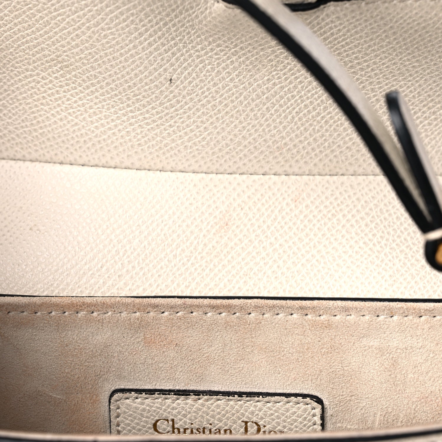 Christian Dior Grained Calfskin Mini Saddle Bag White 10 of 14