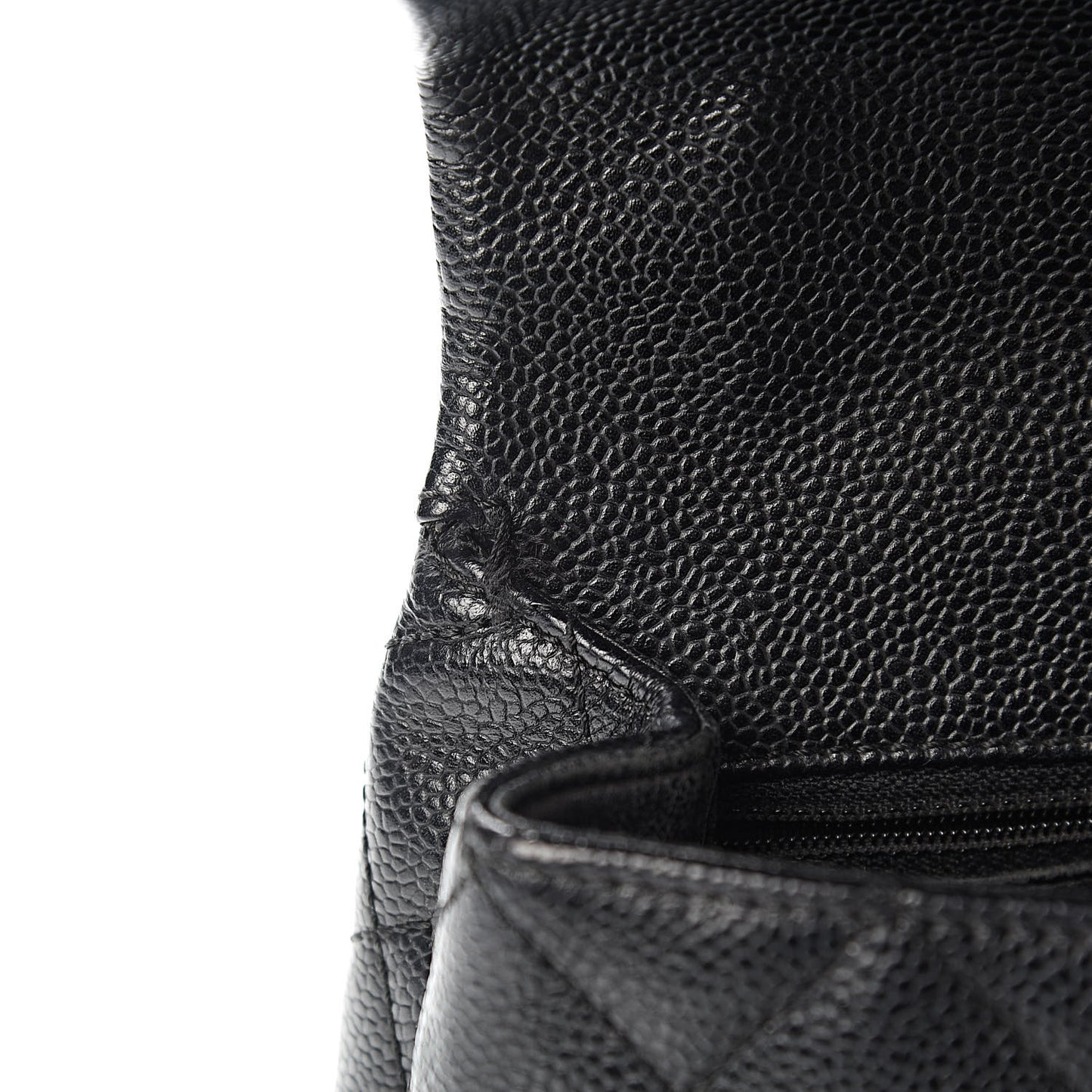Caviar Quilted Medium Kelly Flap Bag Black