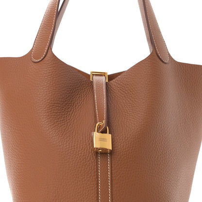 Hermes Taurillon Clemence Picotin Lock 22 MM Gold 8 of 9