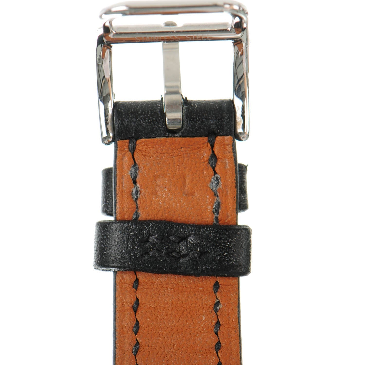 Hermes Stainless Steel Barenia 26mm Cape Cod Tonneau Quartz Watch Noir 8 of 9
