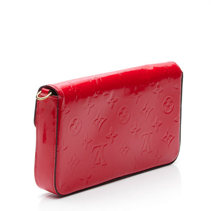 Louis Vuitton Vernis Felicie Pochette Chain Wallet Cherry 3 of 7