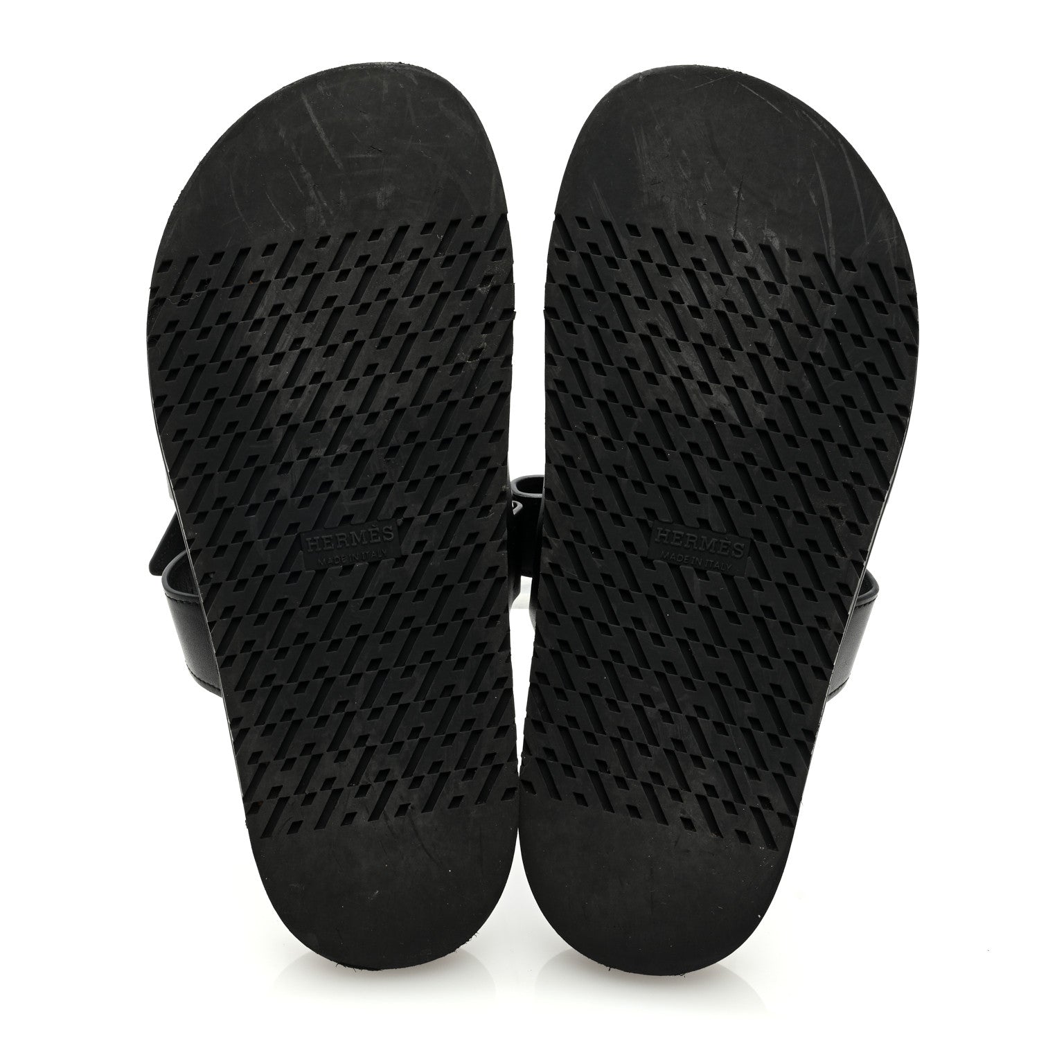 Hermes Calfskin Womens Chypre Sandals 38 Black 5 of 8