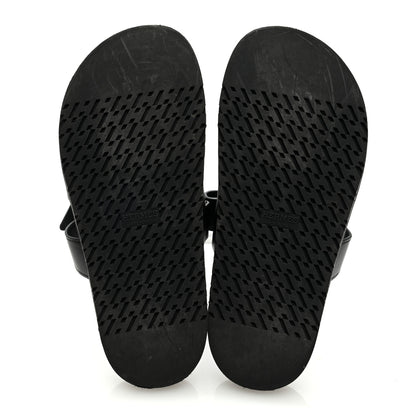 Hermes Calfskin Womens Chypre Sandals 38 Black 5 of 8