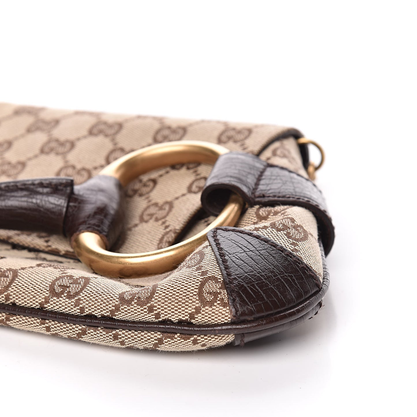 Monogram Horsebit Clutch Dark Brown