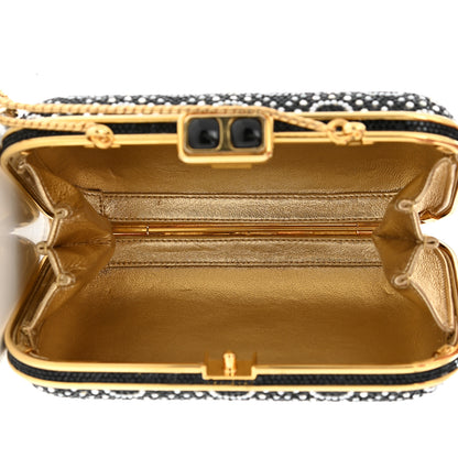 Judith Leiber Swarovski Crystal Minaudiere Clutch Gold Black Multicolor 5 of 9